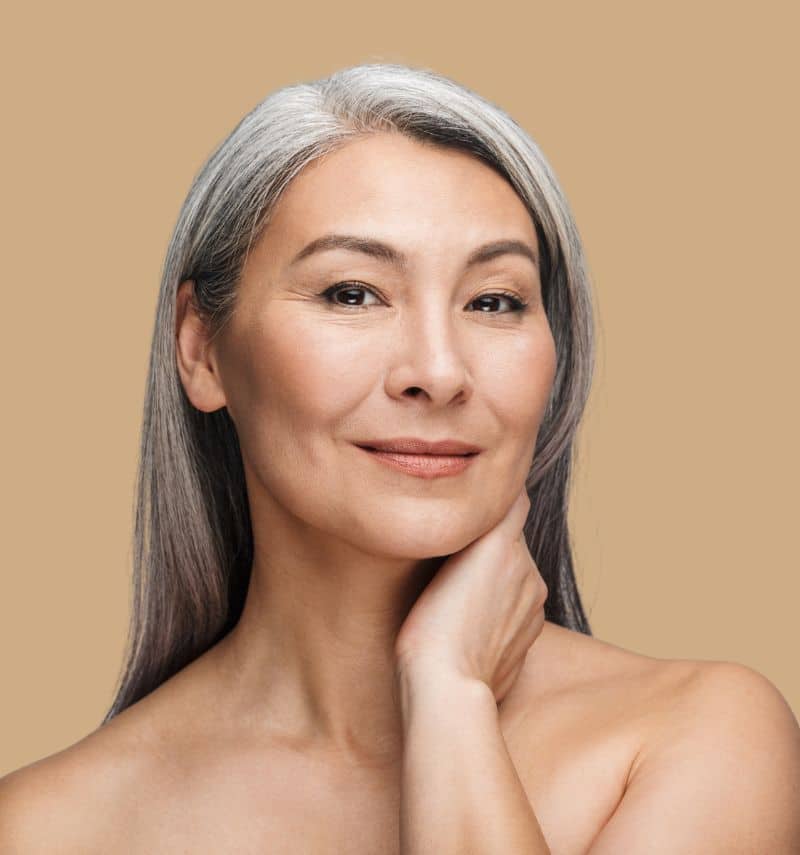 beautiful mature older woman with gray hair beautiful mature older woman with gray hair