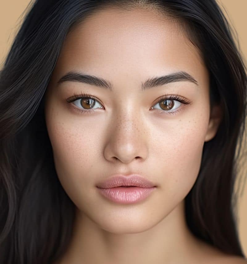 young woman with natural freckles young woman with natural freckles